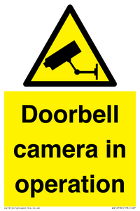 Doorbell camera in operation